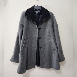 Covington Womens Wool Blend Winter Single-Breasted Swing Coat size Small